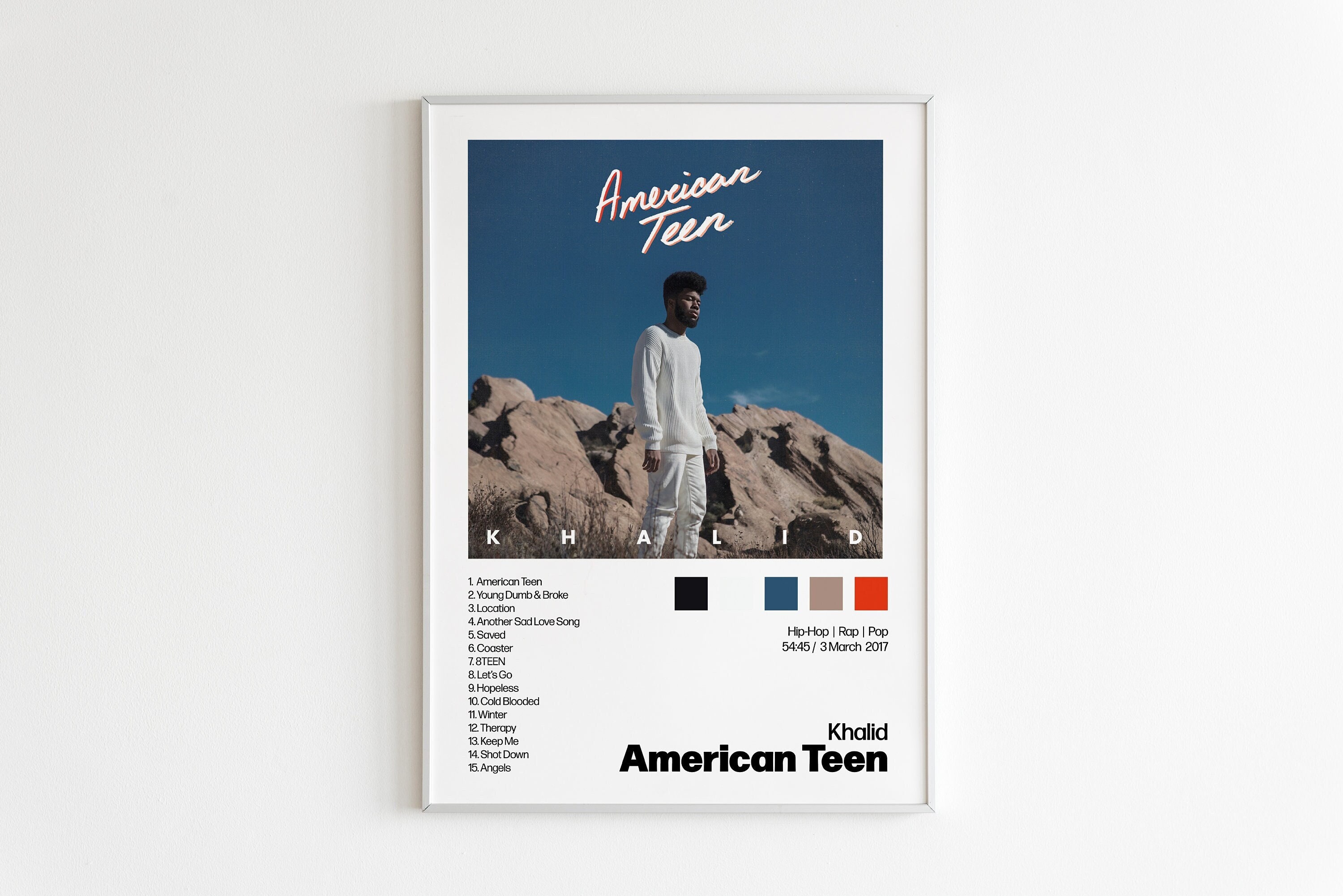 Khalid American Teen Custom Album Poster - Digital Download
