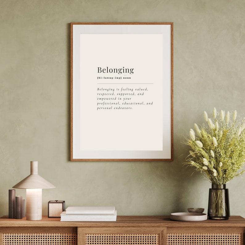 Diversity Definition Poster Inclusivity Wall Art Psychology Print ...