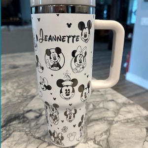 Custom 40oz Stanley style tumbler Disney character design