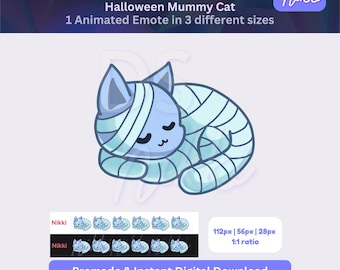 Halloween Katze Twitch Emote - Gruseliges Kätzchen (Digitaler Download)