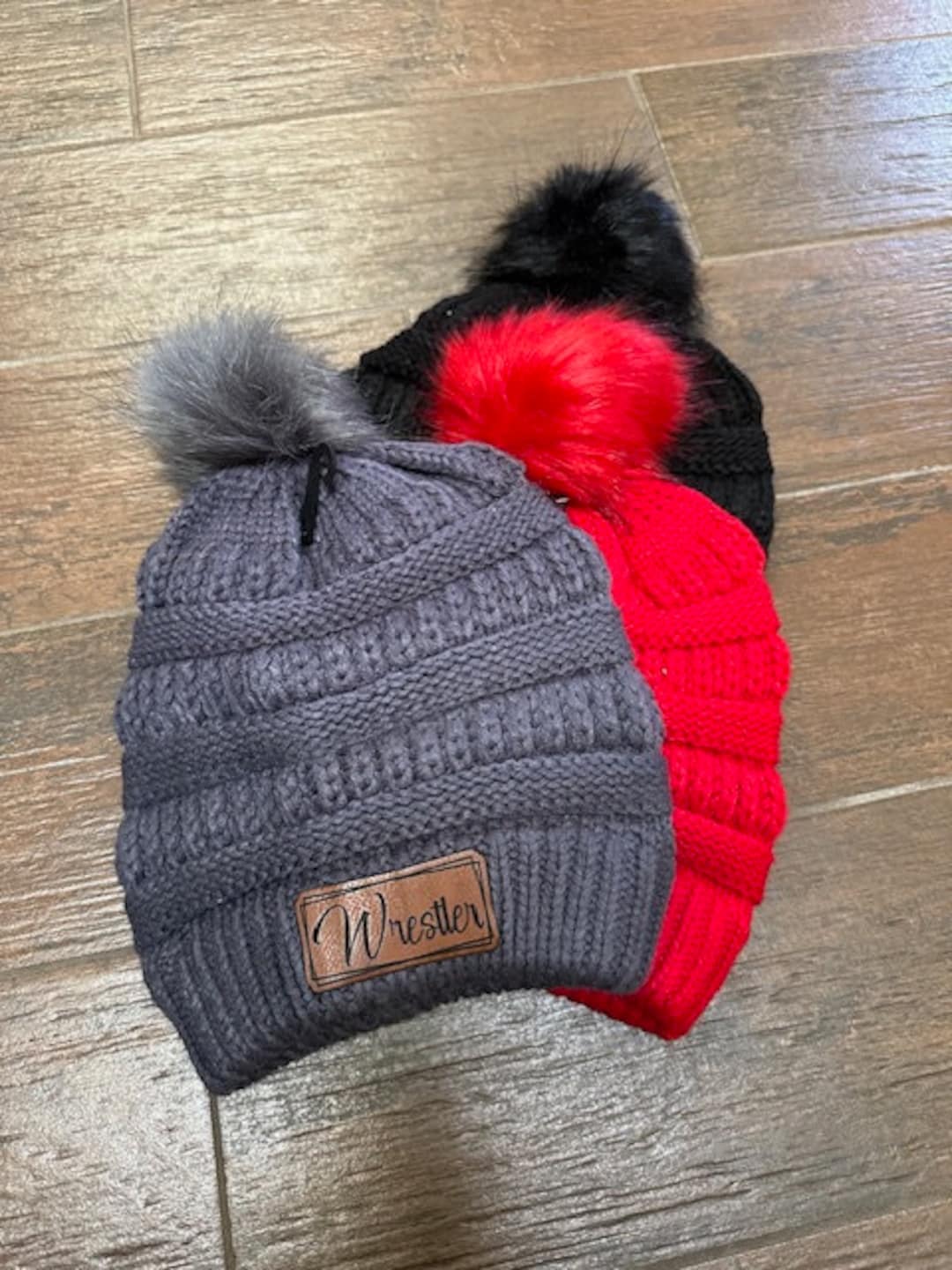 Wrestler Beanie, Wrestling Beanie, Spirit Hat, Pom Pom Beanie, Match ...