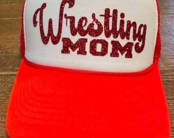 Wrestling mom hat, foam hat, Wrestling mama hat, Wrestling mama gift, Personalized wrestling hat, mama hat, Wrestling