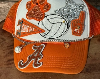 Volleyball Patches, Hat Patch, Embroidered Patch Hat, Hat patch, Paw patch, patch, number one hand patch, pennant flag patch, game day