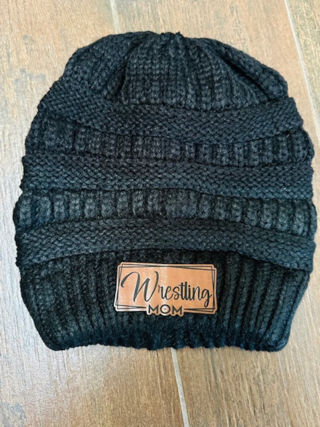 Wrestling Mom Beanie, Wrestling Beanie, Spirit Hat, Pom Pom Beanie