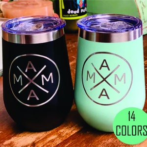Mama Wine Tumbler | Best Mama Ever Tumbler for Mother&#39;s Day| Personalized Gift for Mama | Mama Gift for Mother&#39;s Day| Gigi Wine| Gift