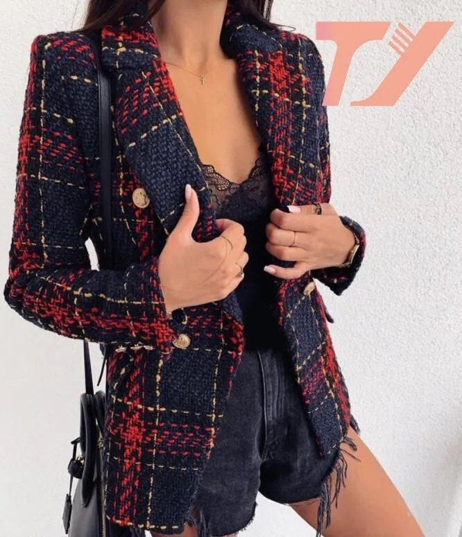 Gold Tweed Blazer 