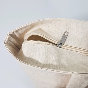 Cute Zipper-Top Vegan Canvas bag All You Need Is Veggies image 2