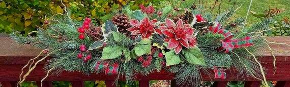 Poinsettia Swag Centerpiece