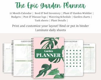 Gardening Planner Printable, Garden Planner, Plant Planner, Garden Journal, Garden Organizer, Plants Records, Gardening Logbook