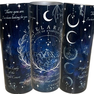 20 oz Skinny Acotar Velaris Tumbler City Of Starlight