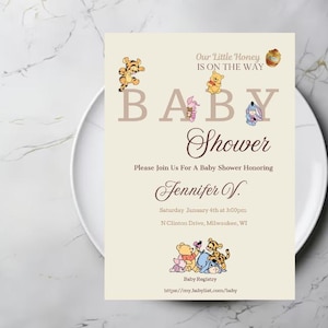 Winnie the Pooh Baby Shower Invitations