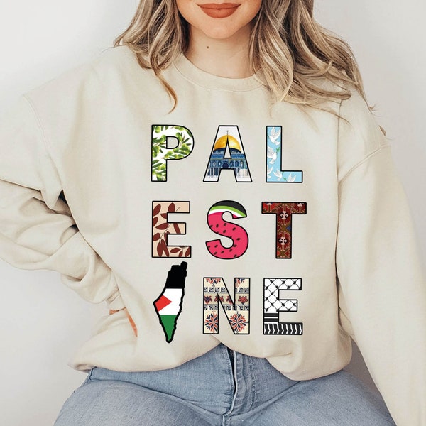 Palestine Sweatshirt, FREE Palestine Clothing, Human Civil Rights Sweatshirt, Palestinian Lives Matter Sweatshirt, Equality Sweatshirt