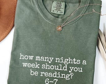 Reading 6-7; Funny Comfort Colors® Shirt, Teacher Shirt, School Librarian Shirt, English Teacher Shirt, Funny 67 Shirt, Six Seven Trendy Tee
