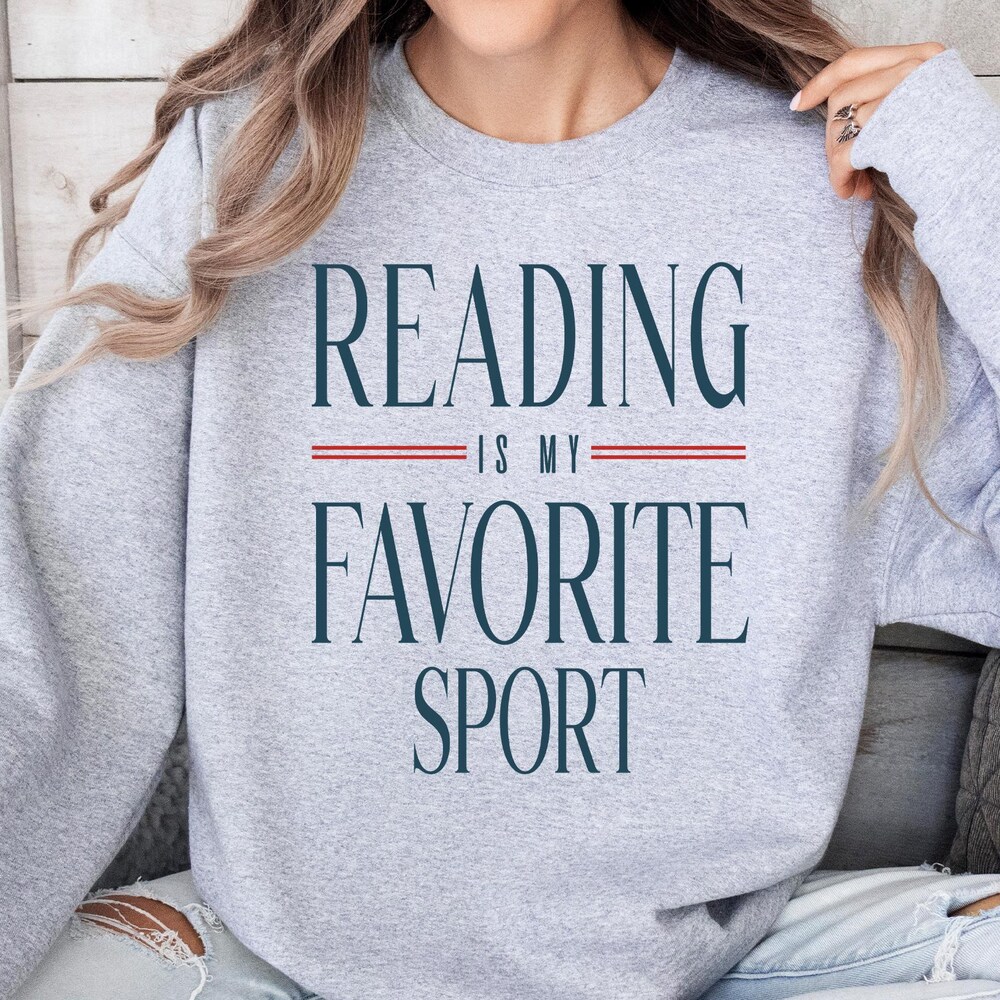 Reading Is My Favorite Sport Sweatshirt, Vintage Reading Sweatshirt, Booklover Gifts, Bookish, Bookworm, Reader Gifts, Librarian Sweatshirts Teeplaza Design