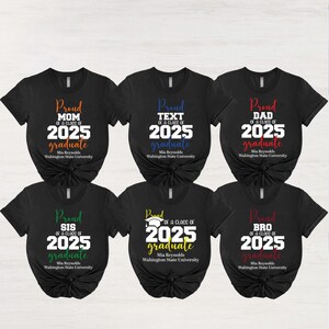 Proud Of A Class Of 2025 Graduate Shirt, Class of 2025 Family Graduation Shirts, Custom Family Graduation Shirts, Custom Proud Family Shirts