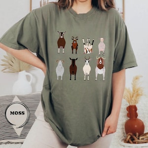 Comfort Colors® Goats Shirt, Goat Lover T-Shirt, Farmer Life Tee, Goat Shirt, Animal Tee, Gifts For Farmer, Cute Sheep Tee, Funny Goat Shirt
