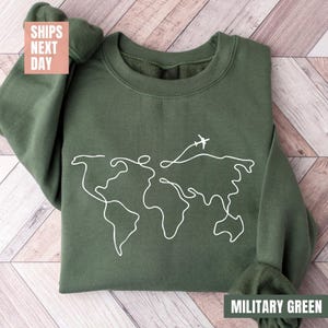 Travel Sweater, Adventure Sweater, World Map Travel Sweatshirt, Unisex Sweatshirt And Hoodie, Road Trip, Wanderlust Sweaters, Traveler Gifts