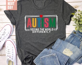 Autism Seeing The World Differently Shirt, Autism Shirt, Autism Awareness Shirt, Autism Shirt, Special Ed Teacher Shirt, Autism Month Shirts
