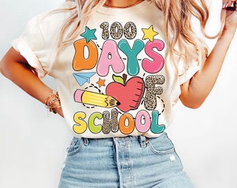 100 Days of School Shirt, 100 Day Shirt, 100th Day Of School Celebration, Comfort Colors®, Student Shirts, Back to School, Gift For Teacher