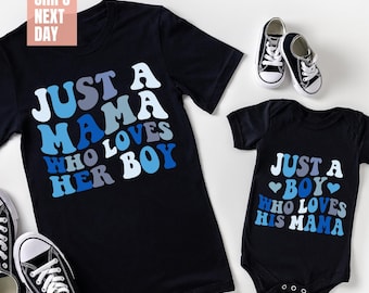 First Mother's Day Mommy and Me Shirts, Matching Mother Son Shirts, Mommy and Me Outfits, First Mother's Day Shirts, Baby Boy Mama Mini Gift