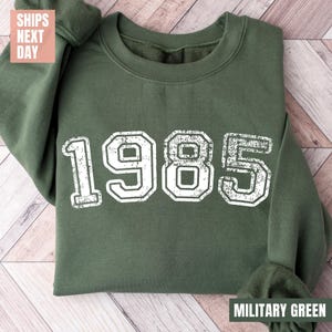 Custom Year Sweatshirt, Custom Birth Date Sweatshirt for Woman, Vintage 30th Birthday 40th Birthday 50th Birthday, Gift Birth Women Man Tees