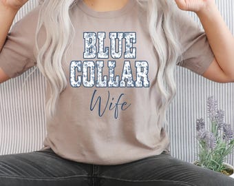 Blue Collar Wife Chinoiserie PNG: Sublimation Design (Digital Download)