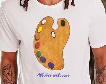 All Are Welcome Tee, Best Inclusion Tshirt, Cool Equity T-shirt, All Colors Welcome Tee, Acceptance T-shirt, Teacher Gift