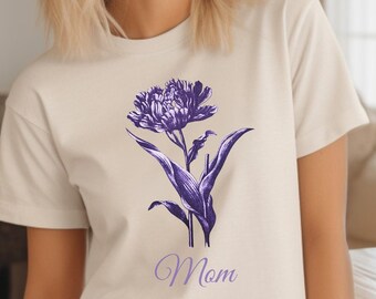 Mom T Shirt, Gift for Mom, Botanical shirt Mother's Day, Art and Nature T Shirt