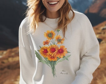 Hope Pass It On Sweatshirt, Mom gift, Peace Gift, Pretty Sweatshirt Design, Boho Friend Gift, Vintage Flowers, Botanic Design