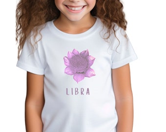 Kids Astrology Tee with flower