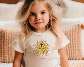 Kid/Baby Lil Scorpio Astrology Tee, Zodiac T-shirt for kids Toddlers Baby