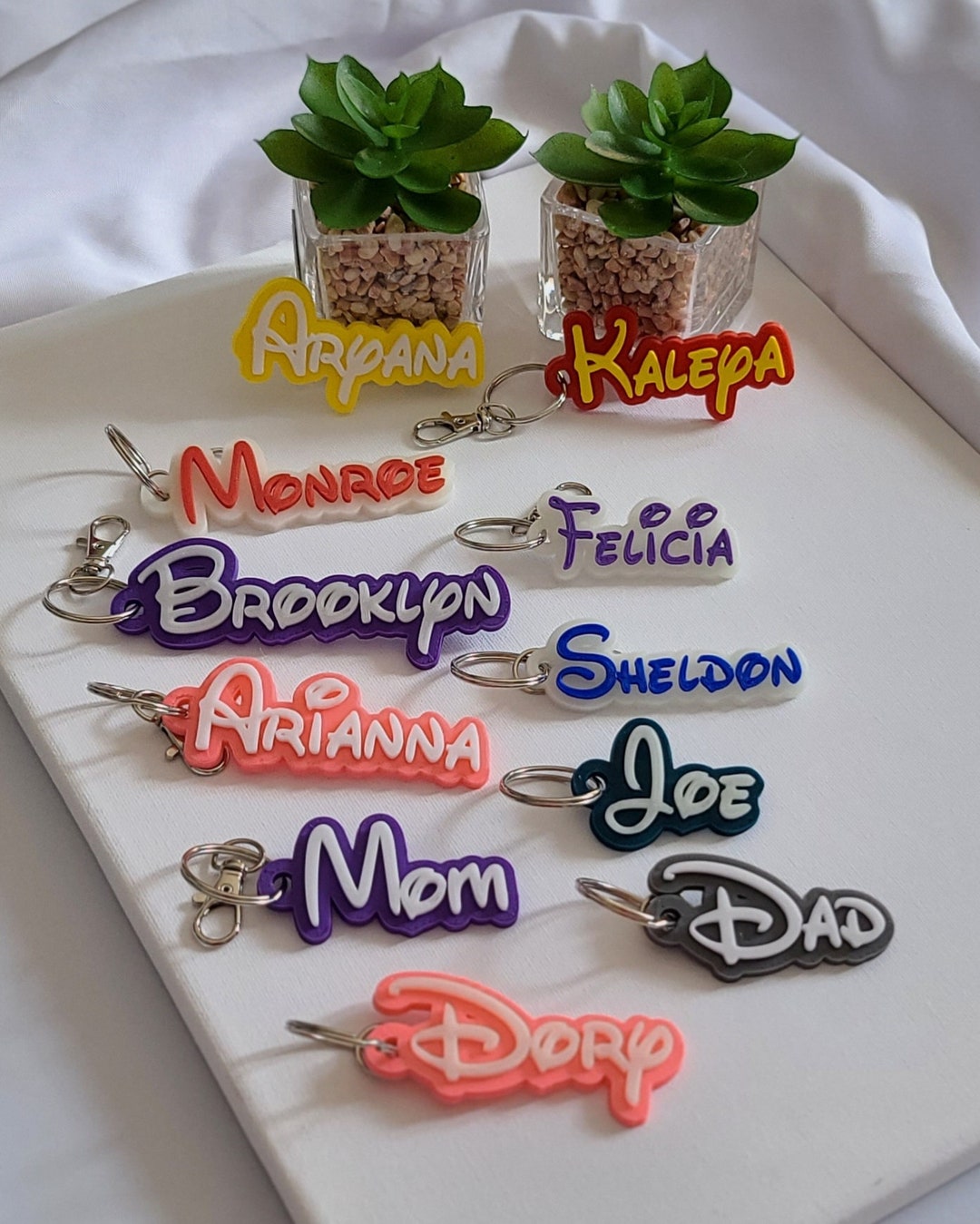 Personalized Keychains, Bag Tags, Zipper Pulls, Name Tag - 3D Printed ...