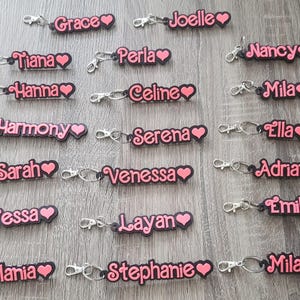 Bulk order Love Personalized keychains, bag tags, zipper pulls, Name tag, gift idea + heart - 3D Printed , bulk gift , party favor