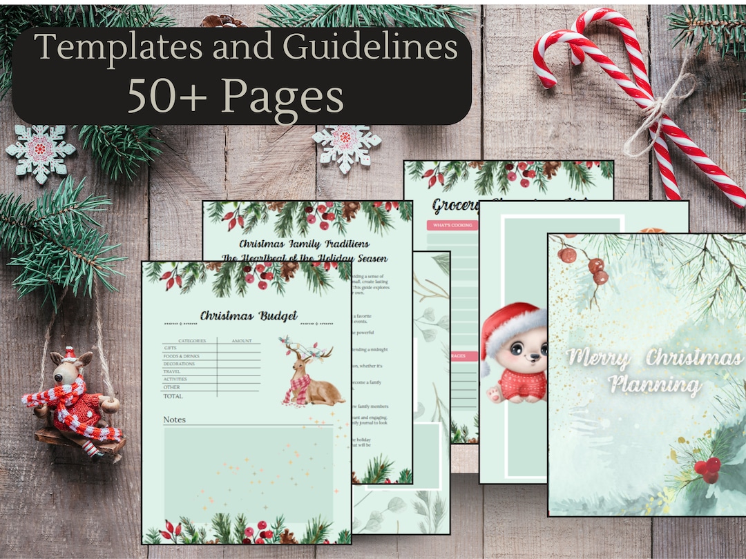 Christmas Planner Template Christmas Guide Printable 50 Pages Allin