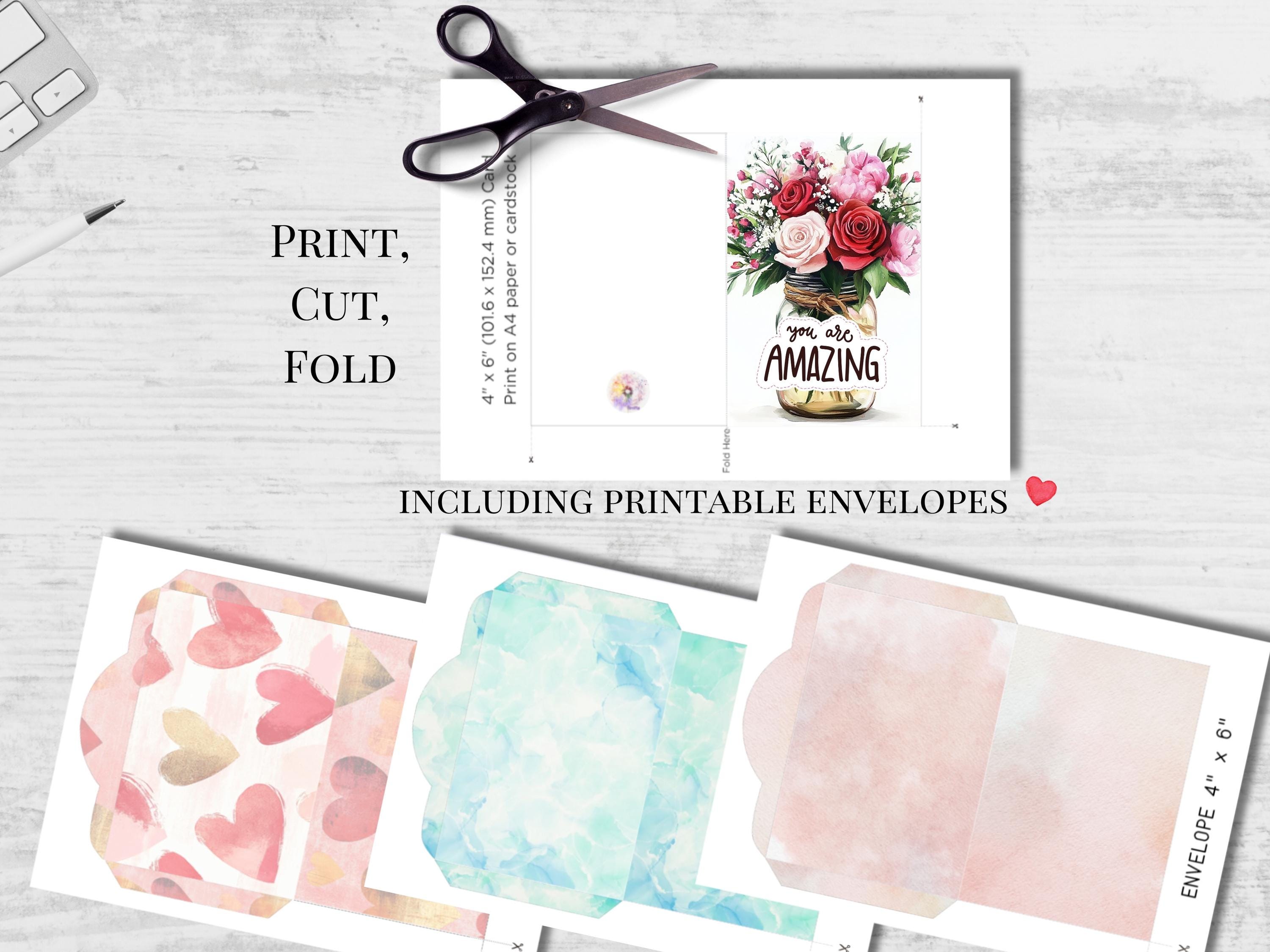 Floral Watercolor Birthday Card Set: Luxury Bouquet (digital Download ...