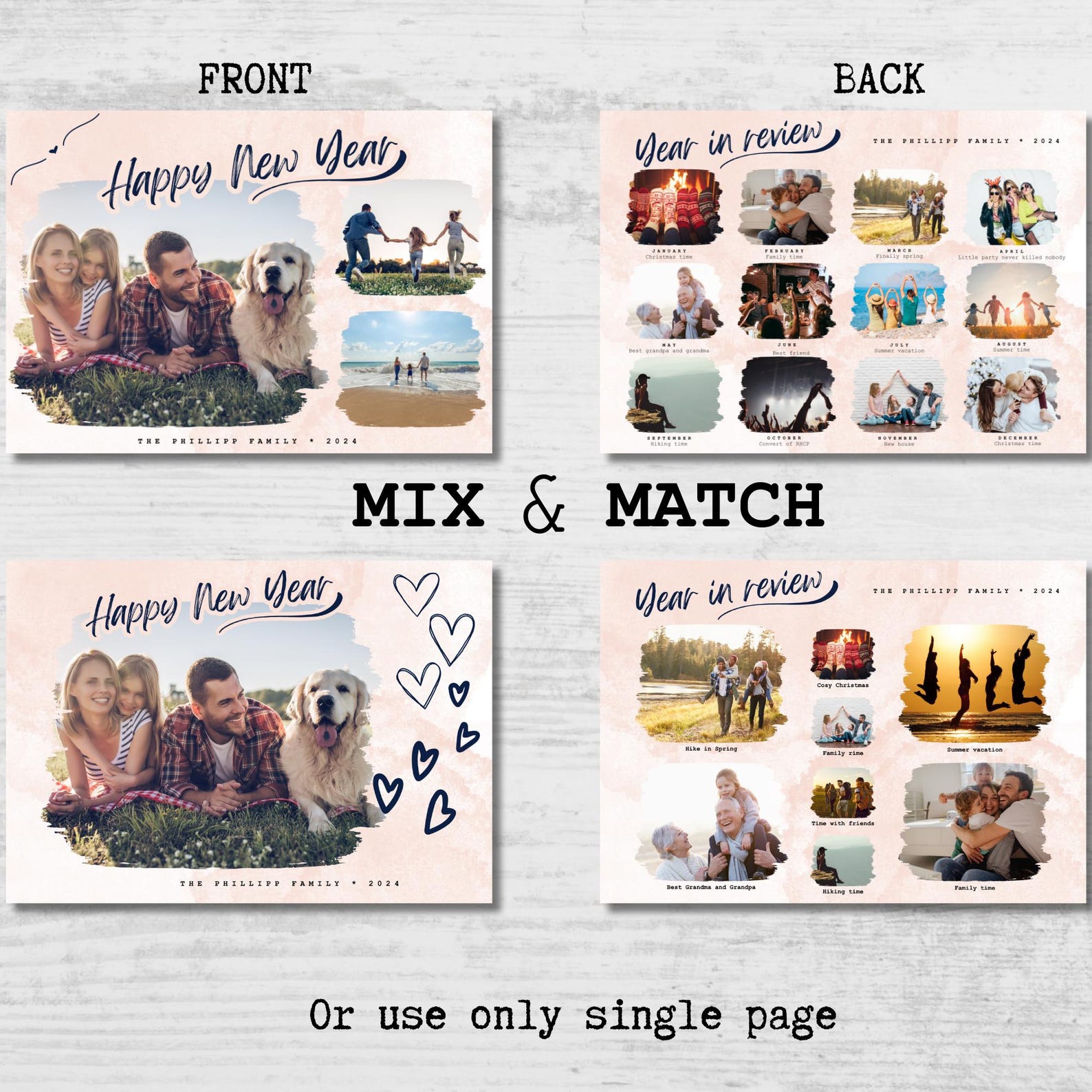 Personalized Family Year in Review E-card: Photo Collage Template ...
