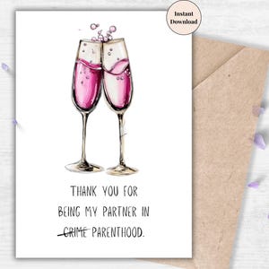 Funny Printable Mother’s Day Card – Parenting Partner Gift – From Husband to Wife – Instant Digital Download | Parental Humour from Dad