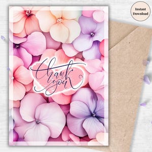 Rosa Blütenblatt Textur Dankeskarte - Weicher, bedruckbarer Blumengruß in romantischen Farben, ideal für Hochzeiten, Freunde oder Familie | Danke für Sie
