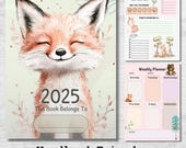 Woodland Animals 2025 Planner for Kids: Forest Friends (Digital Download)