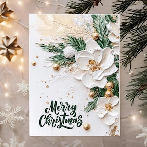 Tarjetas navideñas imprimibles / Tarjetas electrónicas festivas elegantes / PNG navideño / Tarjeta electrónica festiva / Descarga instantánea / Postal de acuarela / Tarjetas festivas