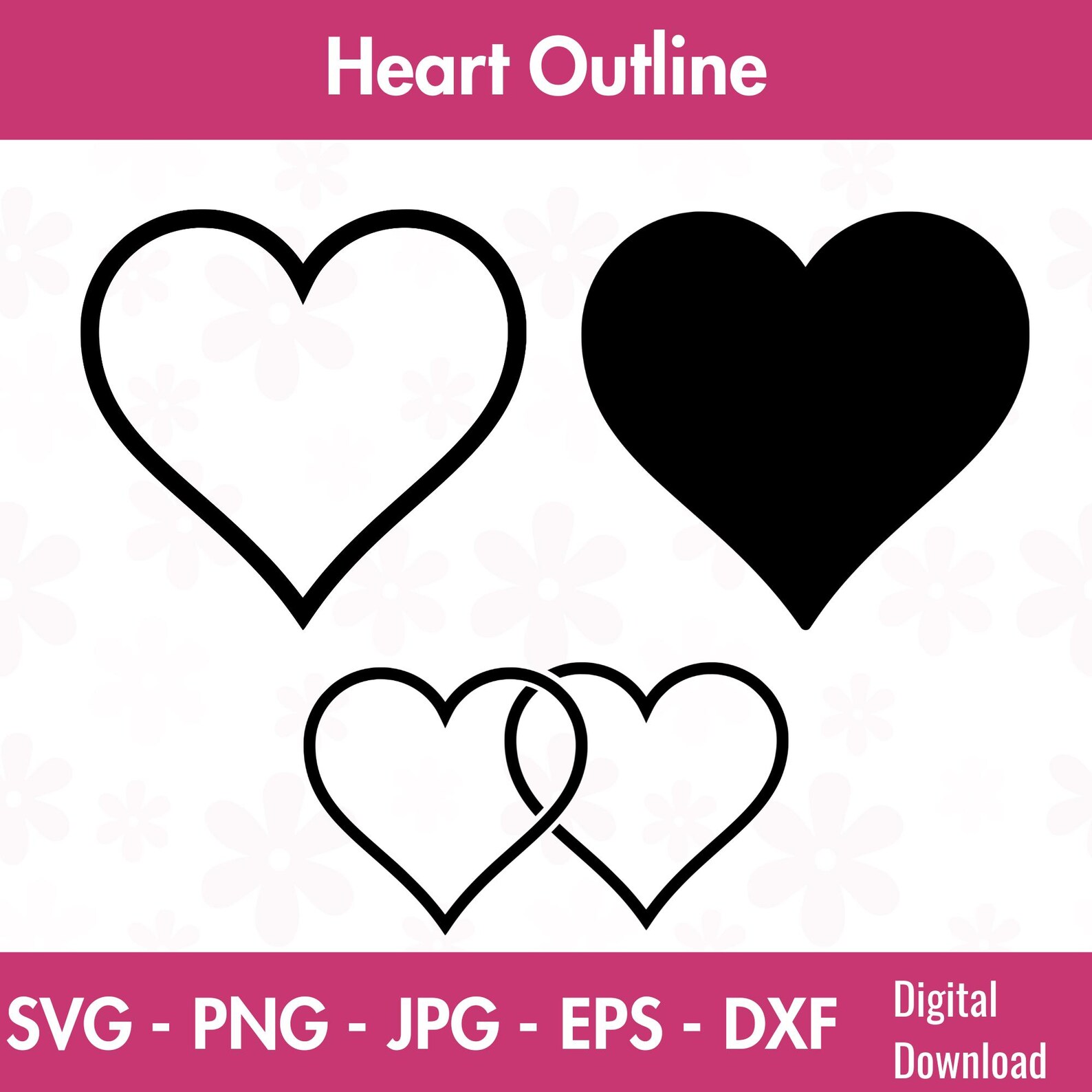 Heart SVG Bundle: Valentine's Day Cut Files (digital Download) - Etsy