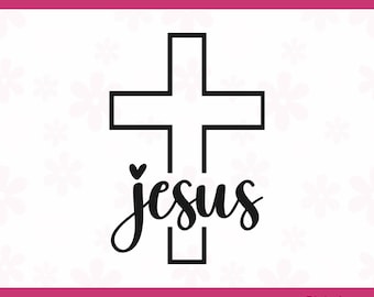 Christian Cross SVG Bundle: Jesus Silhouette, Faith Clipart (Digital Download)