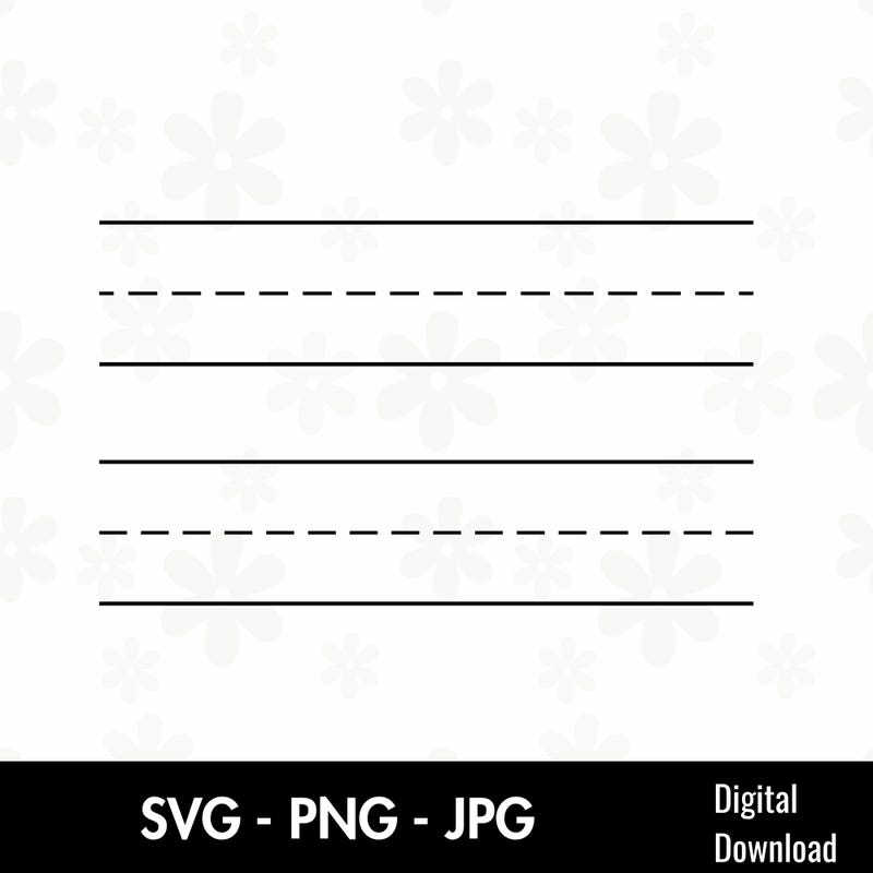 Handwriting Lines Clipart - Etsy