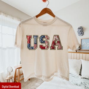 USA patchwork png, camouflage patriottisch shirtontwerp, 4 juli sublimatie, vintage Amerikaanse vlag afbeelding, patchwork 4 juli png