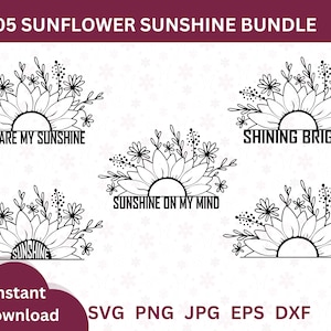 Sunflower border SVG,  Sunflower svg, Sunflower monogram, Half Sunflower frame, Sunflower Quotes svg, Half Sunflower Svg,Sunflowers Line Art