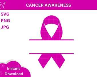 Cancer Survivor Monogram Svg, Cancer Awareness Ribbon Png, Awareness Ribbon Svg, Breast Cancer team Svg, Pink Ribbon, Pink Cancer Ribbon Svg