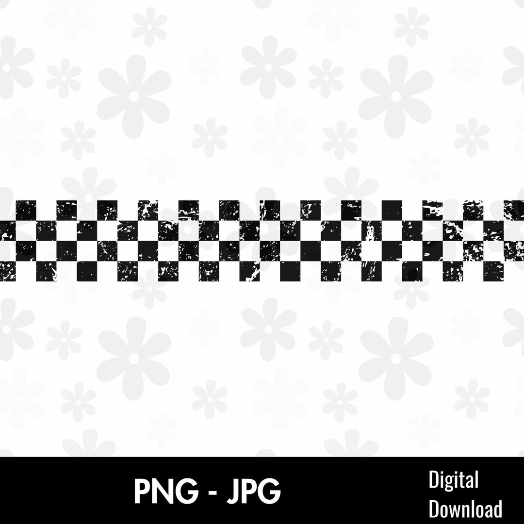 Checkered Racing Stripes Pattern: Distressed Seamless Design (PNG, JPG ...