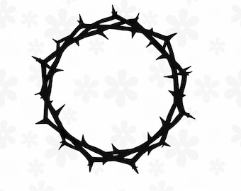Crown of Thorns SVG, Easter Wreath Clipart (Digital Download)