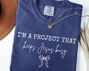 I'm Project That Keeps Jesus Busy Svg, Funny Christian Svg, Modern Religious Coquette, Trendy Svg, Religious Svg, Jesus Svg, Cute Files