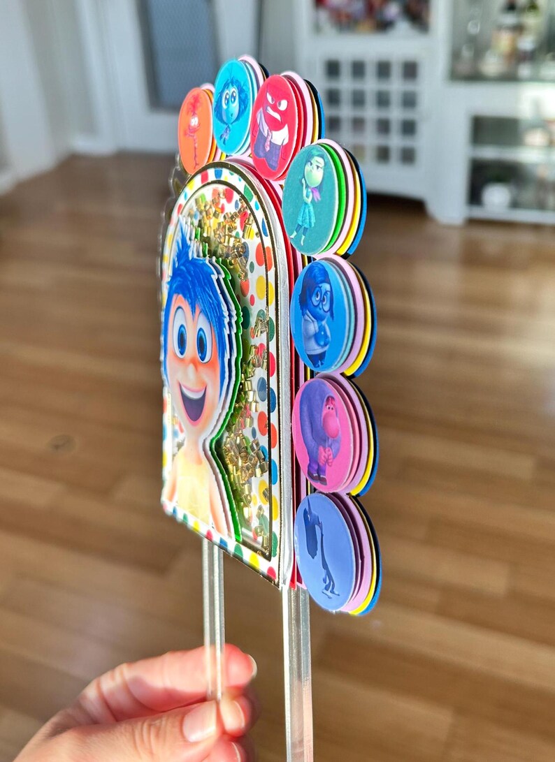Inside Out Cake Topper, Inside Out 2 Cake Toppers, Inside Out Shaker ...